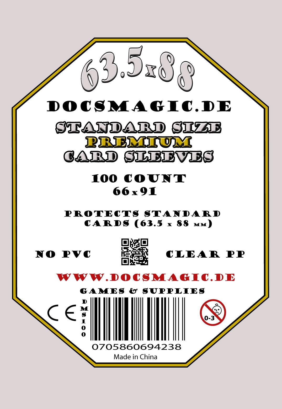 docsmagic.de 100 Clear Card Sleeves Standard Size 66 x 91 - PKM - MTG, 100 Sleeves - Image 3