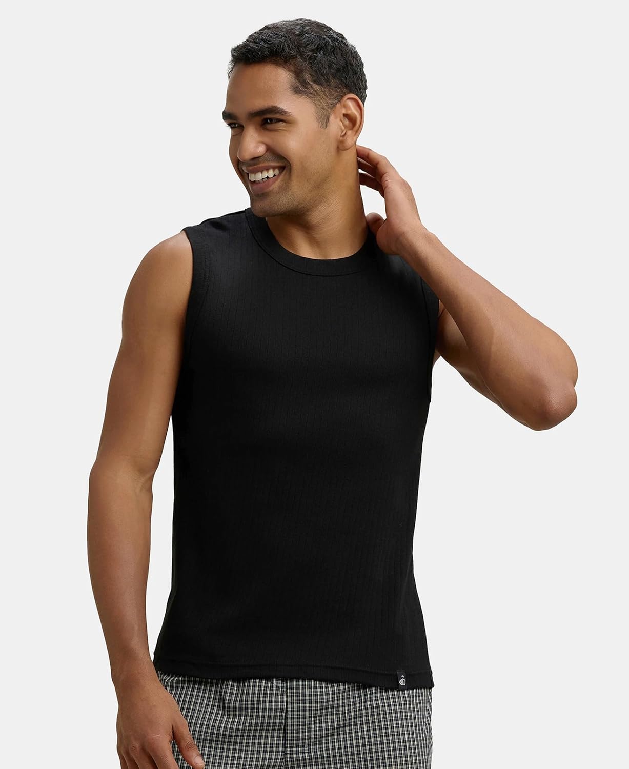 JOCKEY Round Neck Fashion Vest For Men Black S
