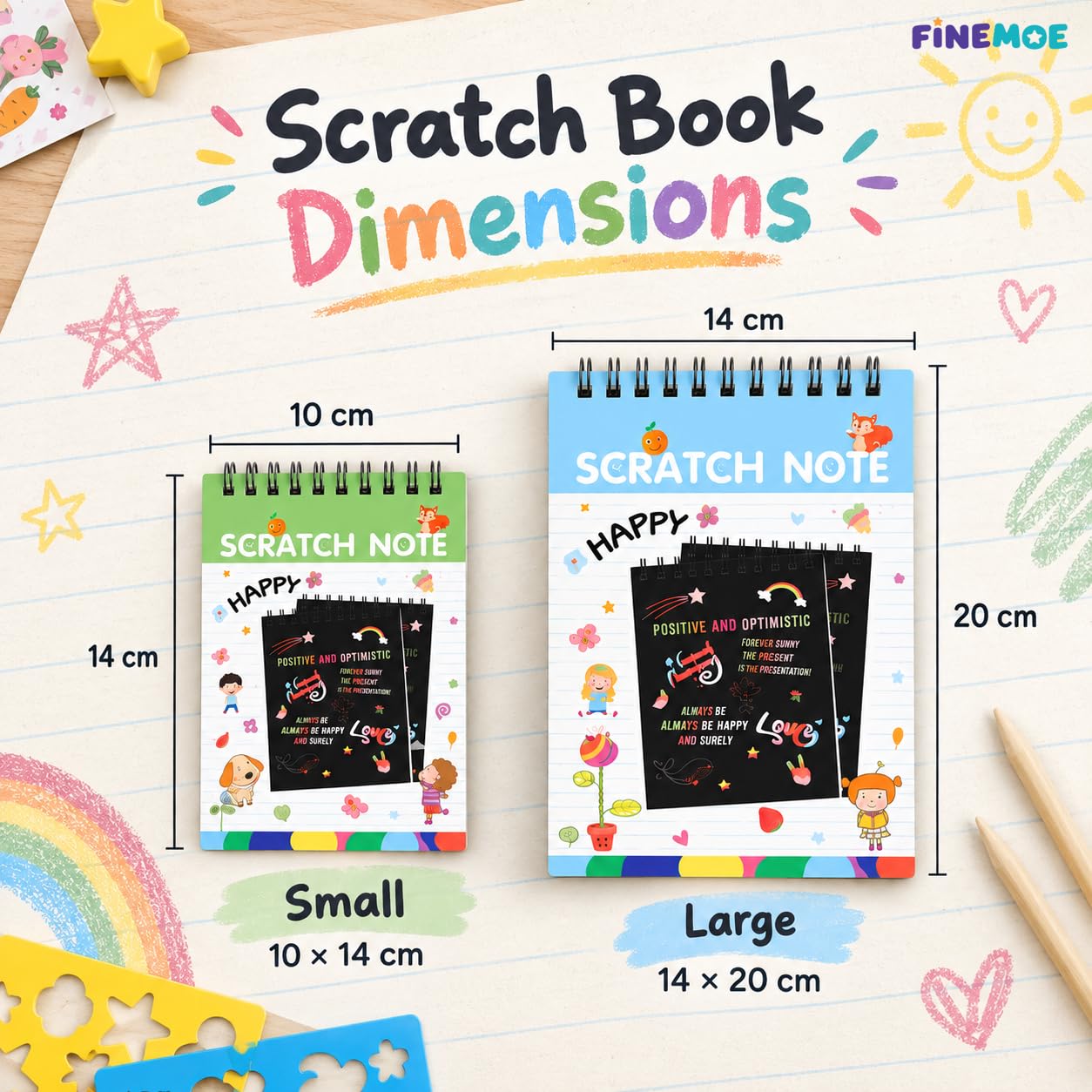 Finemoe Scratch Art Book - Bulk Return Gifts for Kids -3