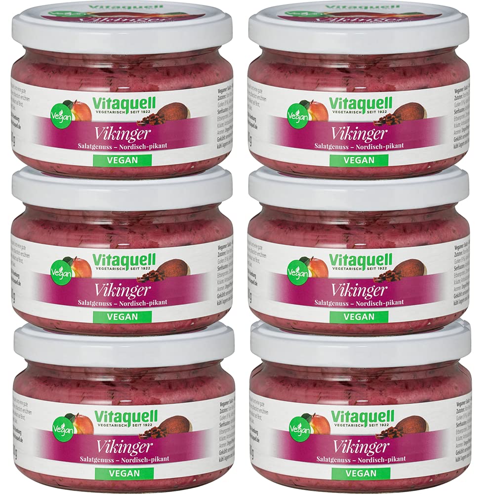 Vitaquell 6 x Vikinger-Salat Veganer Salatgenuss, 180 g Vegan To Go