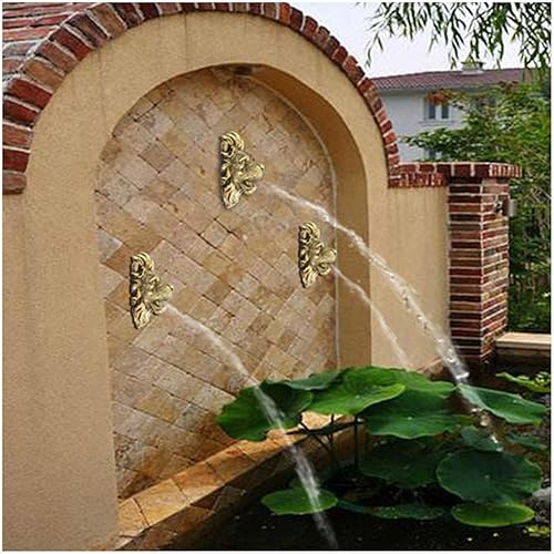 Miniatura 3 de Cabeza de león para colgar en la pared, boquilla de fuente de agua, rociador, fuente de estanque de jardín, cabezal de rociado de agua, riego para