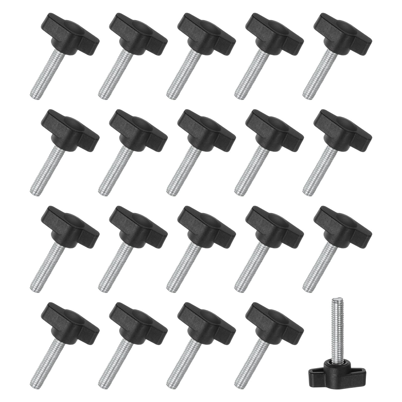 M METERXITY 20-Pack Thumb Screws, M6x30mm Tee Wing Knobs