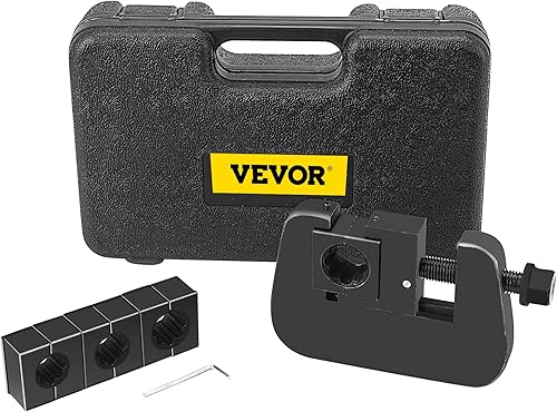 Mophorn 7843B Kit de crimpadora manual de manguera de aire acondicionado, kit de herramientas de mano para engarzar manguera de aire con 4 troqueles