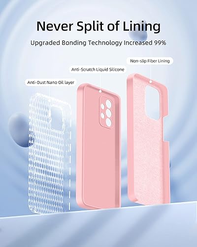 Miniatura 3 de Dssairo Funda 3 en 1 para Samsung Galaxy A53 5G, con 2 protectores de pantalla, protección de cámara, funda protectora delgada de silicona líquida a