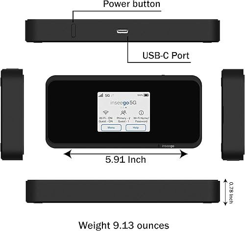 Miniatura 4 de WiFi portátil móvil 5G  Verizon Wireless Jetpack Inseego MiFi M2100  Hotspot móvil VPN gratuito para viajes  Desbloqueado globalmente  Velocidad de