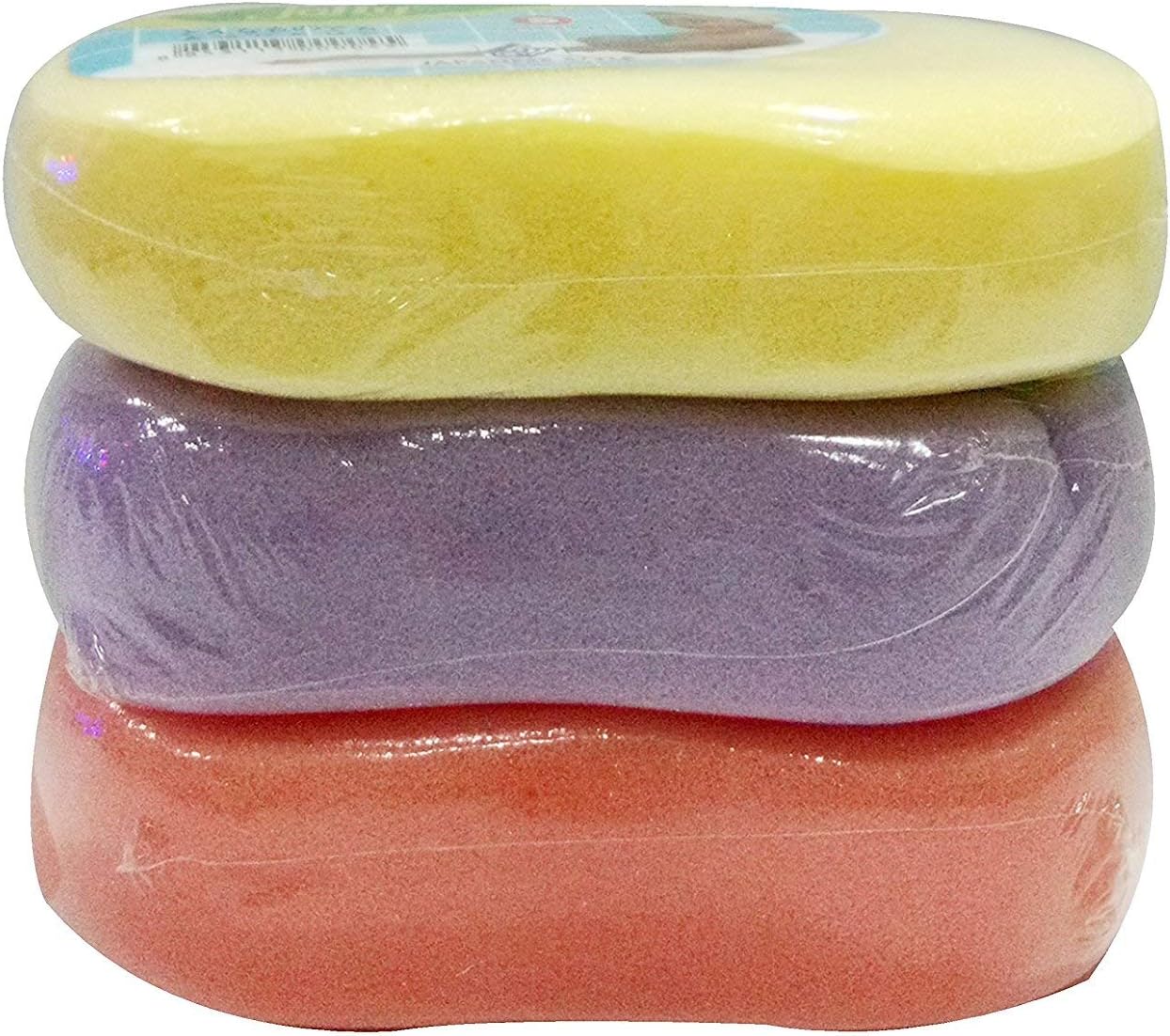 LADYBEE Jolly Bathing Multi-Purpose Sponge for Face and Body -Combo Pack of 3