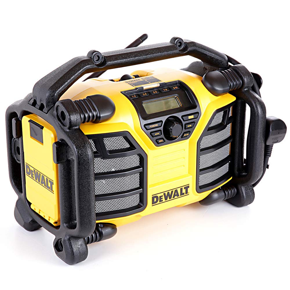 DeWalt DCR017-QW - Radio para obras, batería/cable, con función de carga, batería Li-Ion