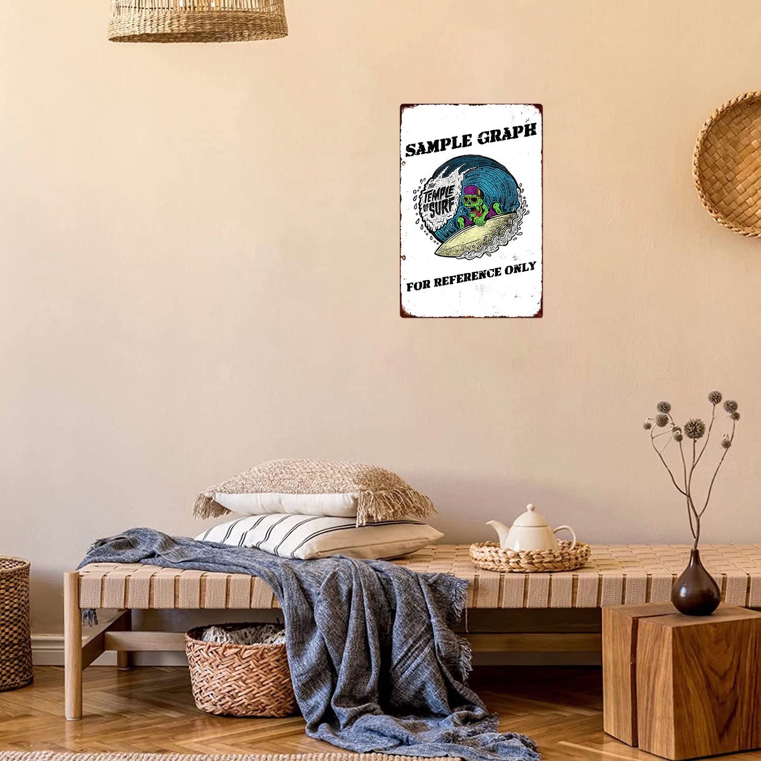 Divertente targa in metallo con chitarra a forma di gatto, decorazione da parete vintage con musica