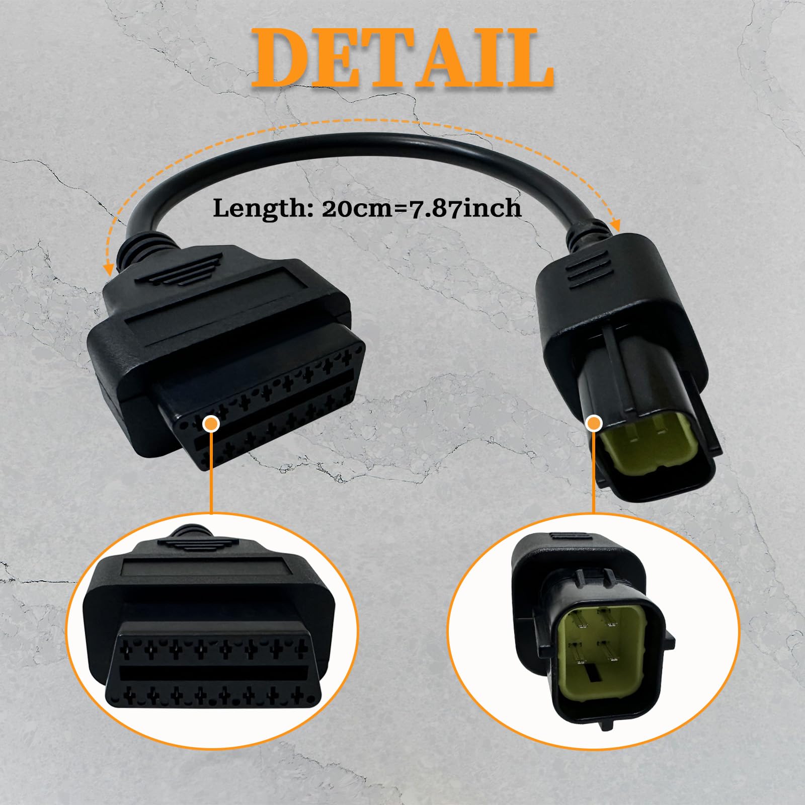 Amazon.co.jp: VZG OBD1 - OBD2アダプター KUBOTA 4ピン - 16ピン OBD2