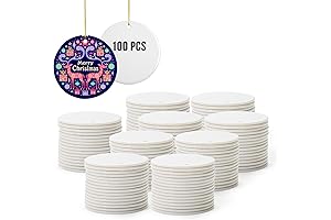 100-Piece Sublimation Ornament Blanks for Personalized Christmas and Home Decor