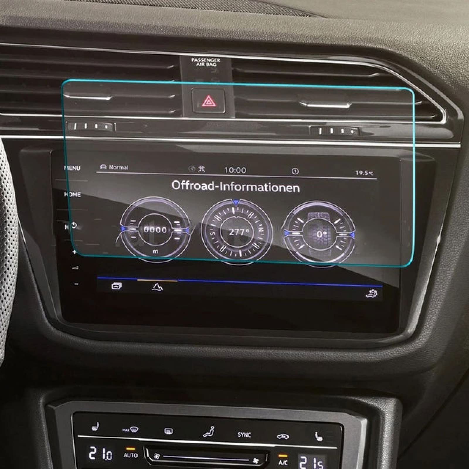 For Tiguan Allspace 2022, Car Navigtion Tempered Glass LCD Screen Protective Film Sticker Guard Dashboard