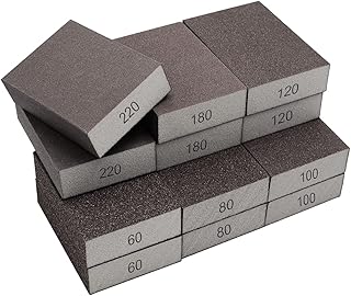Sponsored Ad - weideer 12 Pcs Sanding Sponge 60/80/100/120/180/220# Coarse Sanding Blocks Set for Brush Glasses Sanding Wo...