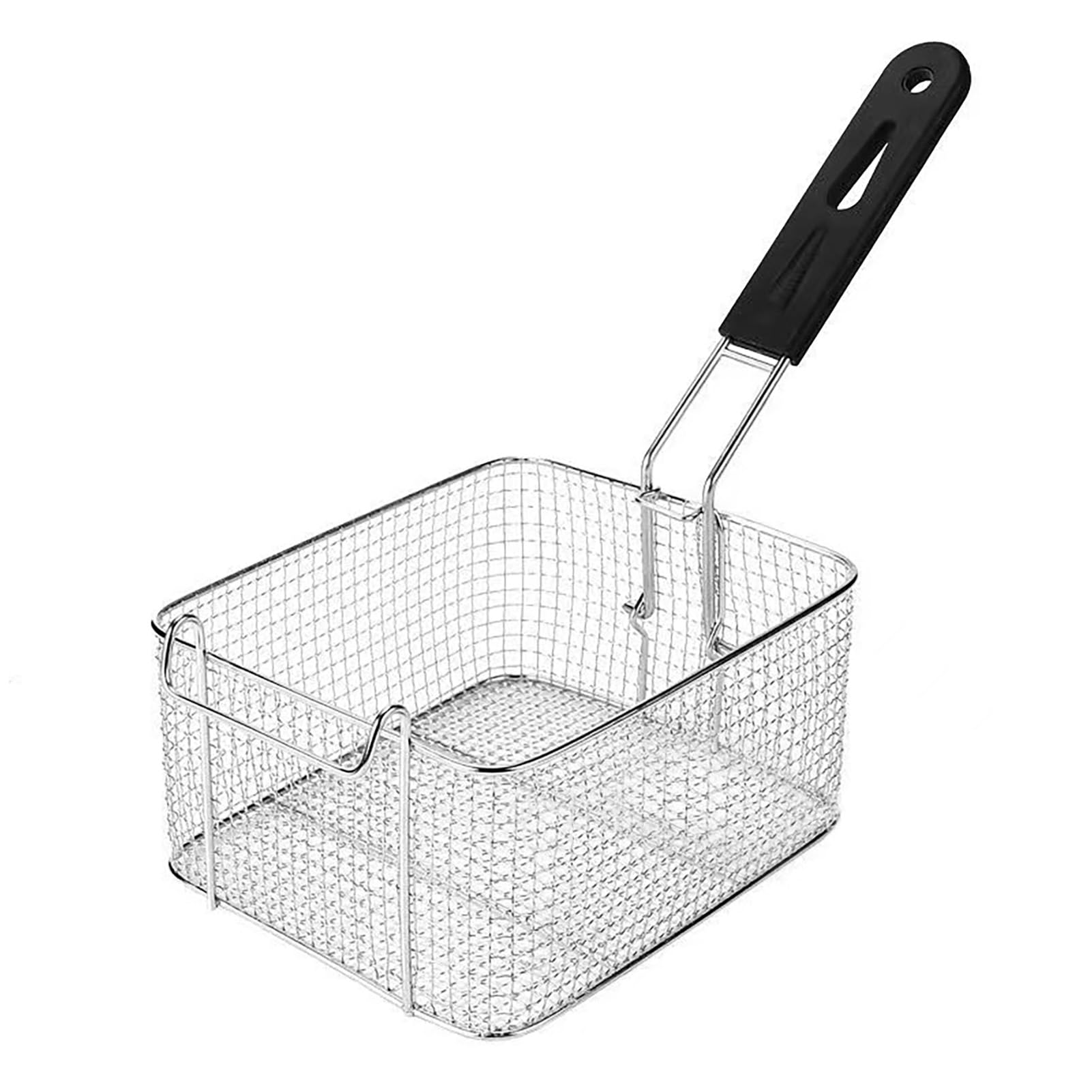 Deep Frying Basket with Long Handle Metal Mesh Electric Fryer Basket for Commercial Use