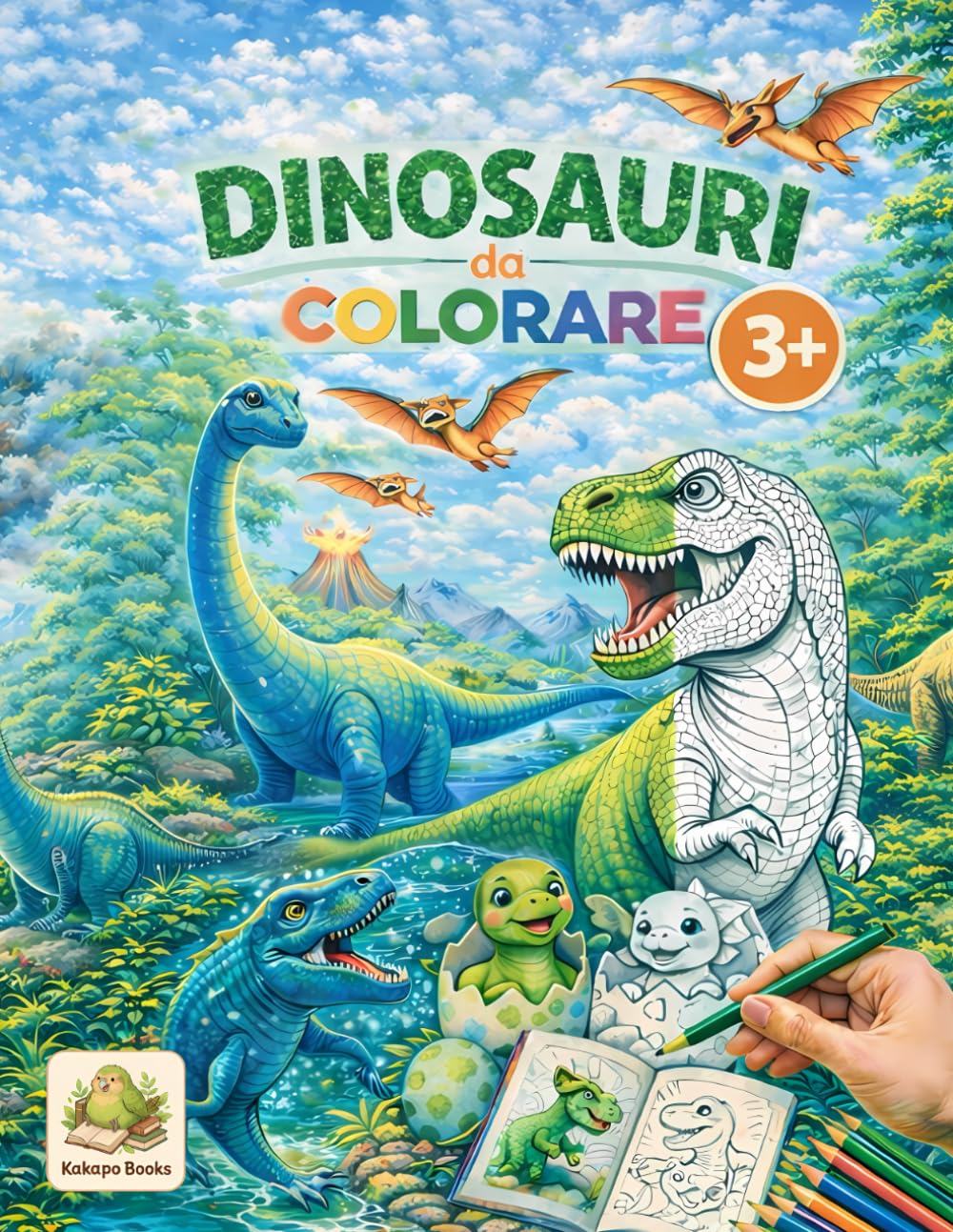 Dinosauri da colorare (Fantastici libri da colorare per bambini)