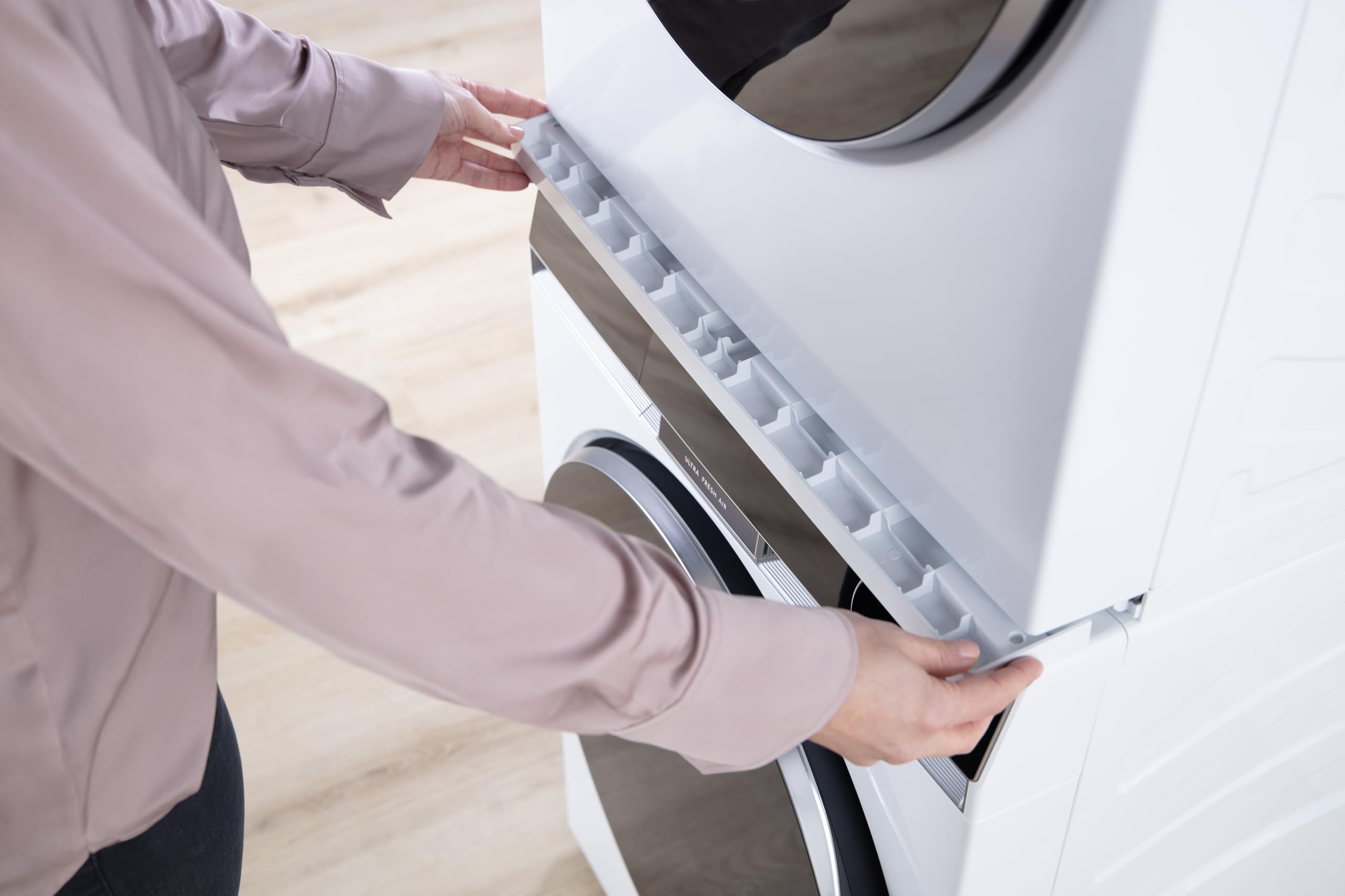 Haier X11 kit de apilamiento para lavadora y secadora: ahorro de espacio, soporte de fácil instalación, antivibración, integración perfecta con sus modelos Haier X11