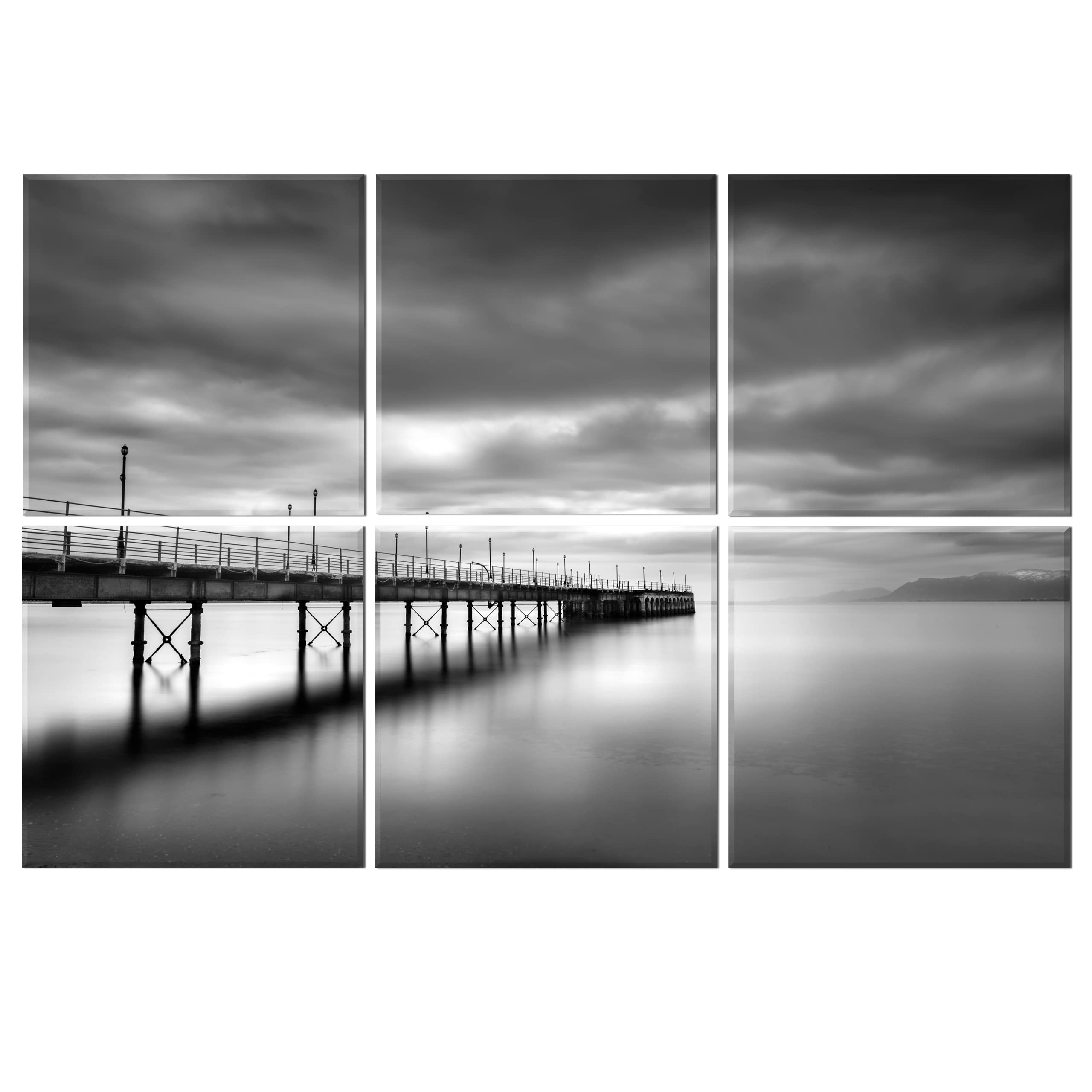 Ruonin.X6 Pack Decorative Art Acoustic wall panels,Better Acoustic Treatment than foam, Premium Sound Absorbing and Soundproof wall panels for Recording studio and home, 72"x48" inch—Seaside Trestle