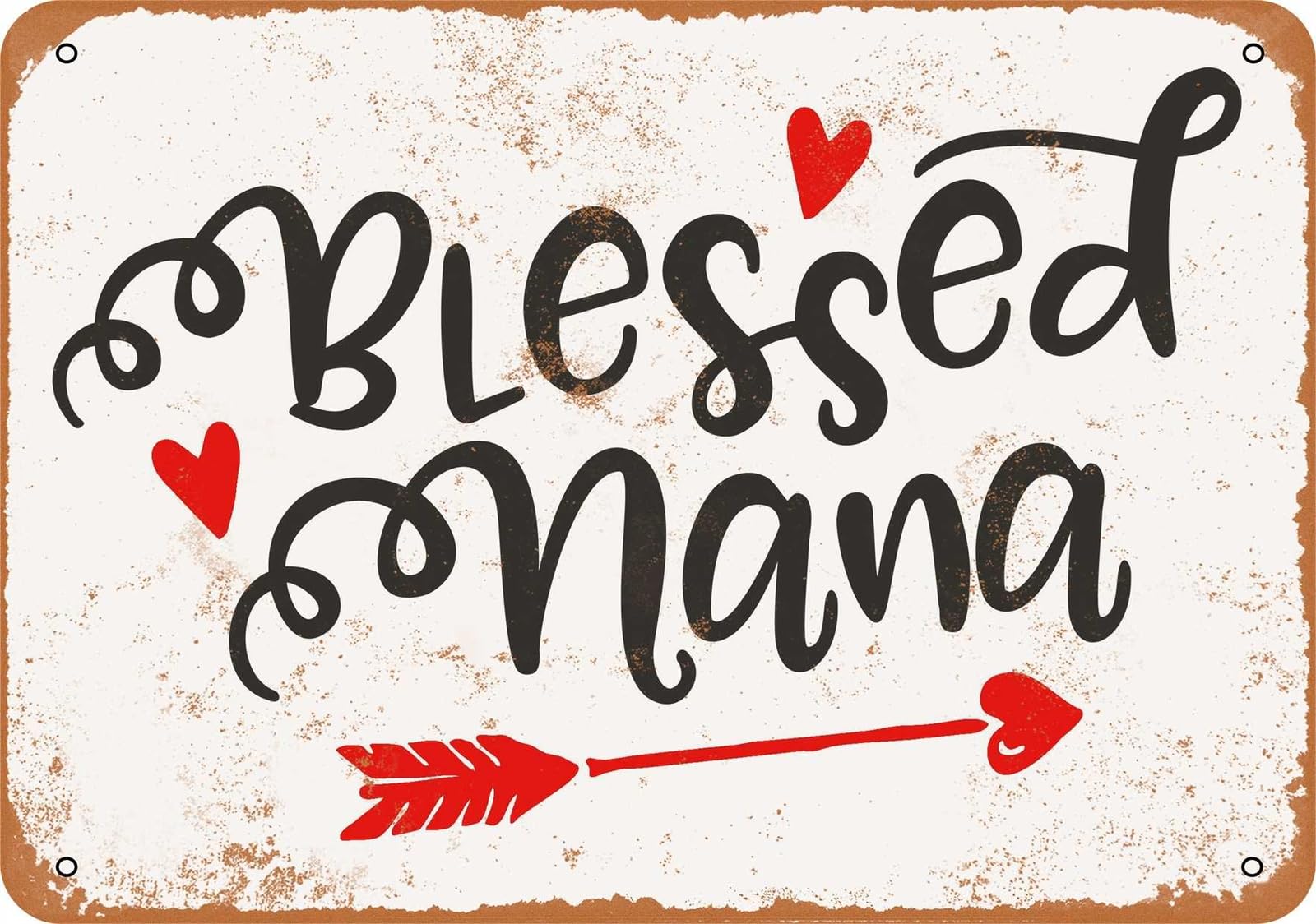 Miaomansenstore Metal Sign - Blessed Nana - Vintage Look Home Decor