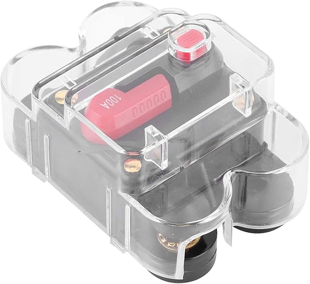 Ladieshow Circuit Breaker,DC 12V24V 100A Car Audio Inline Circuit Breaker Waterproof Fuse Holder Trolling Motor,Auto Car Marine Boat Bike Stereo Audio Inline Fuse Inverter Relays