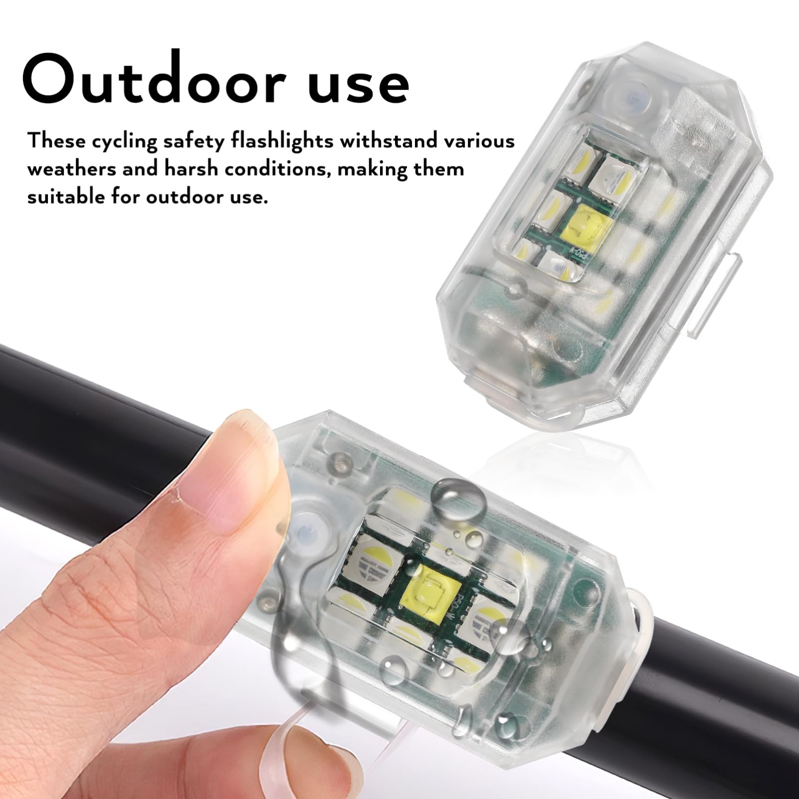YARNOW 1 Set Luci Notturne Fari Luci per Bici Bici Luci per Passeggino Ad Alta Luminosità (2 Luci)