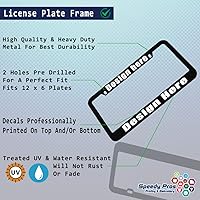 Vista 2 de Speedy Pros Divertido marco de zinc para placa de automóvil personalizable con texto accesorios para matrícula de vehículo