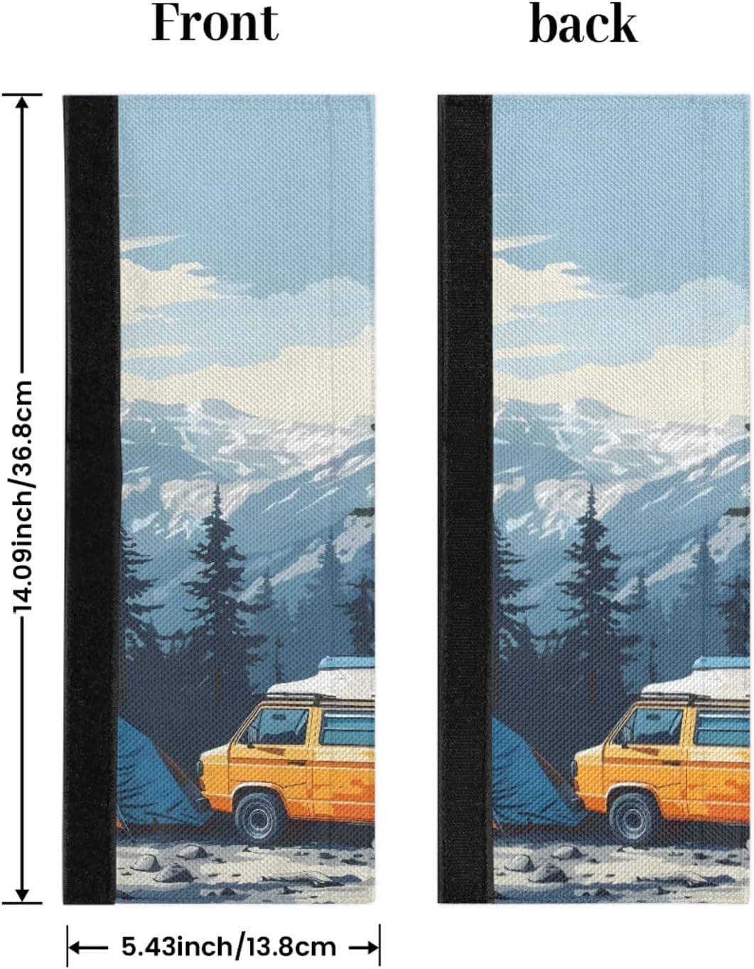 Camp Adjustable Appliance Handle Sleeves Covers,Decor Protector for Kitchen Refrigerator Dishwasher Door Handle Microwave Ovens,Set of 2