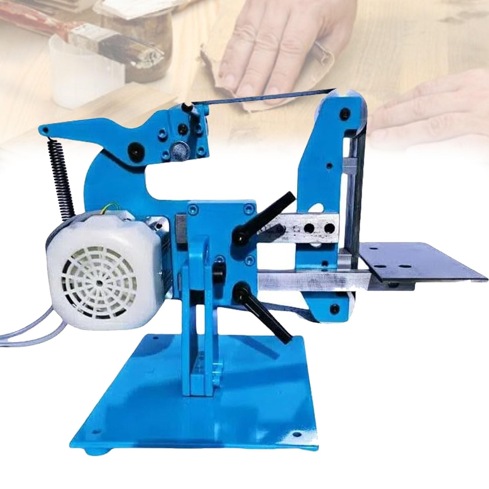Pfps Electric Belt Sander 750W, Vertical & Horizontal Usage, Polishing Grinder with 915x50mm Belt, Belt Sander for Stone Polishing
