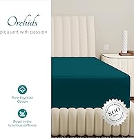 Vista 190 de Carressa Linen Sábana bajera ajustable 100% algodón tamaño King – Sábana bajera de 800 hilos King de algodón, lujosamente suave, refrescante