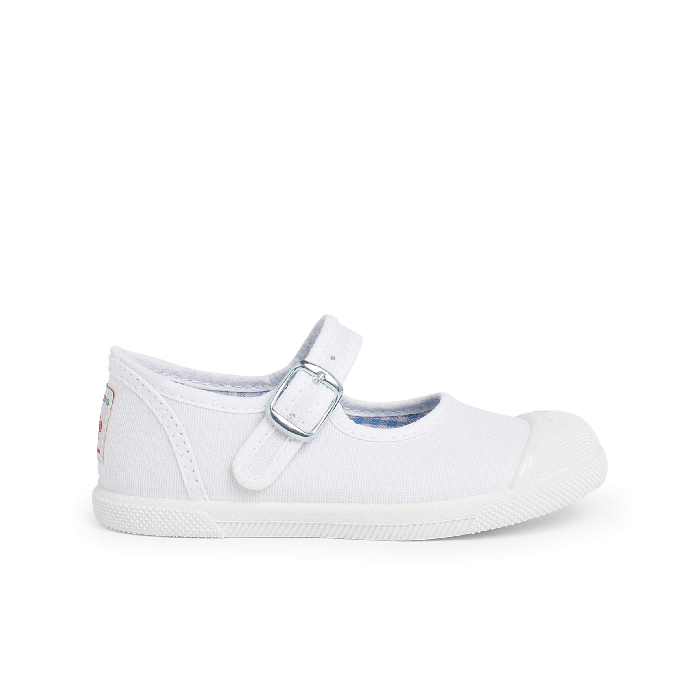 Pisamonas Zapatillas Lona Niña con Hebilla y Puntera de Goma