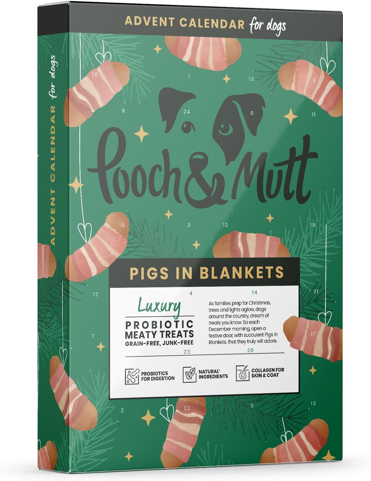 Christmas Advent Calendar for Dogs, with Natural Ingredients and Low Calories Christmas Calendar