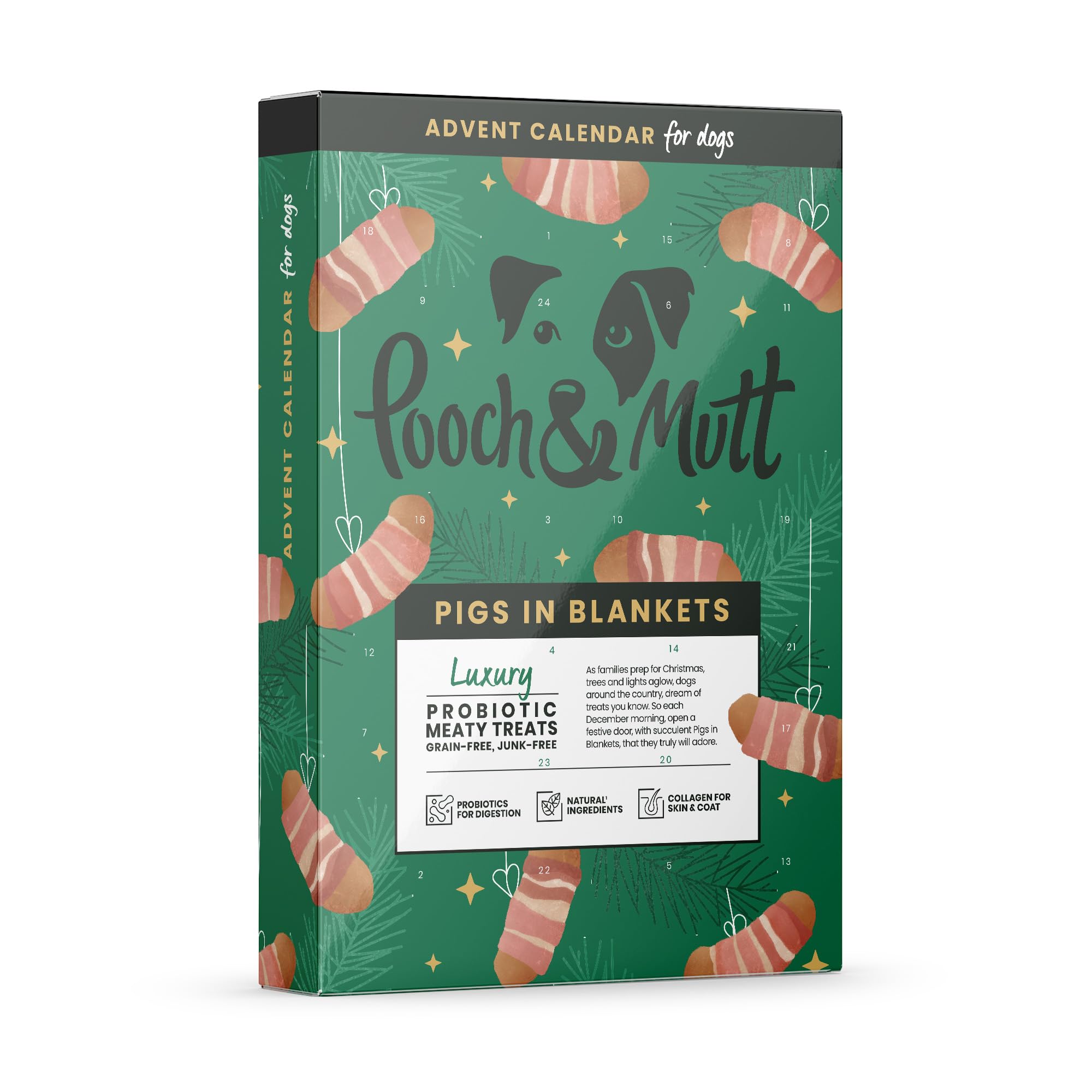 Pooch & Mutt - Christmas Advent Calendar for Dogs, with Natural Ingredients and Low Calories Christmas Calendar
