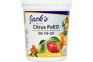 Jack's Classic 10-20-20 Citrus Feed: Enriching Your Tropical Fruiting Plants