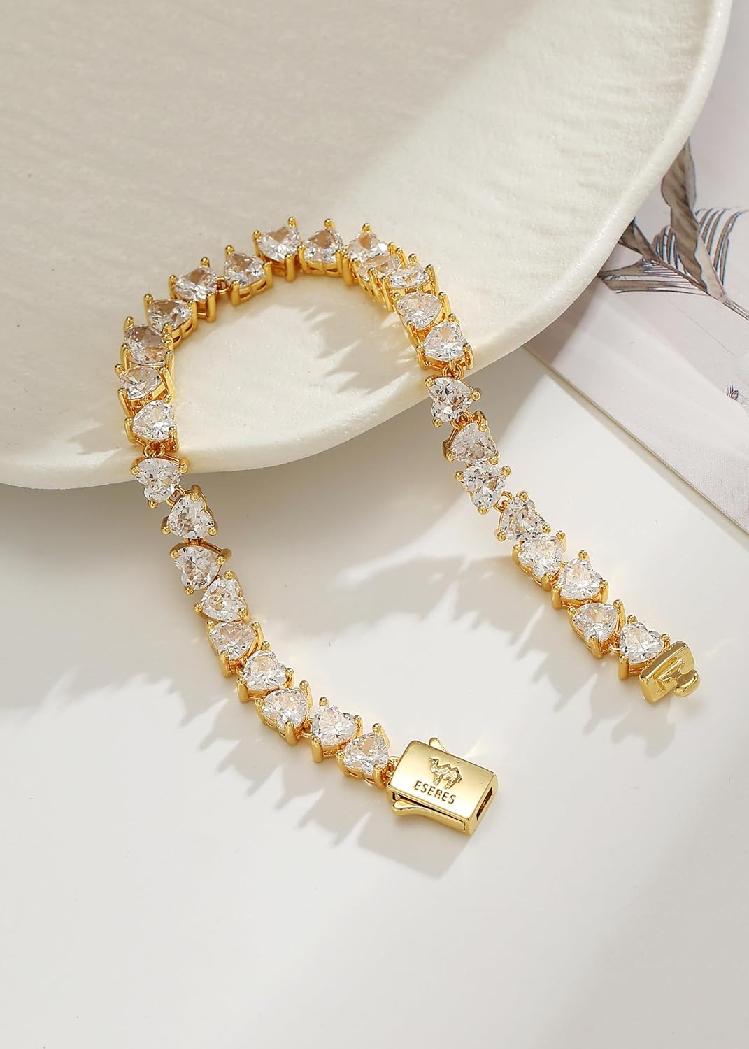 Eseres Tennis Bracelets for Women 7in Gold Plated Bracelet for Men Round Zircon Silver Tennis Bracelet Classic Hip Hop Hand Chain Jewelry Gift - Image 4