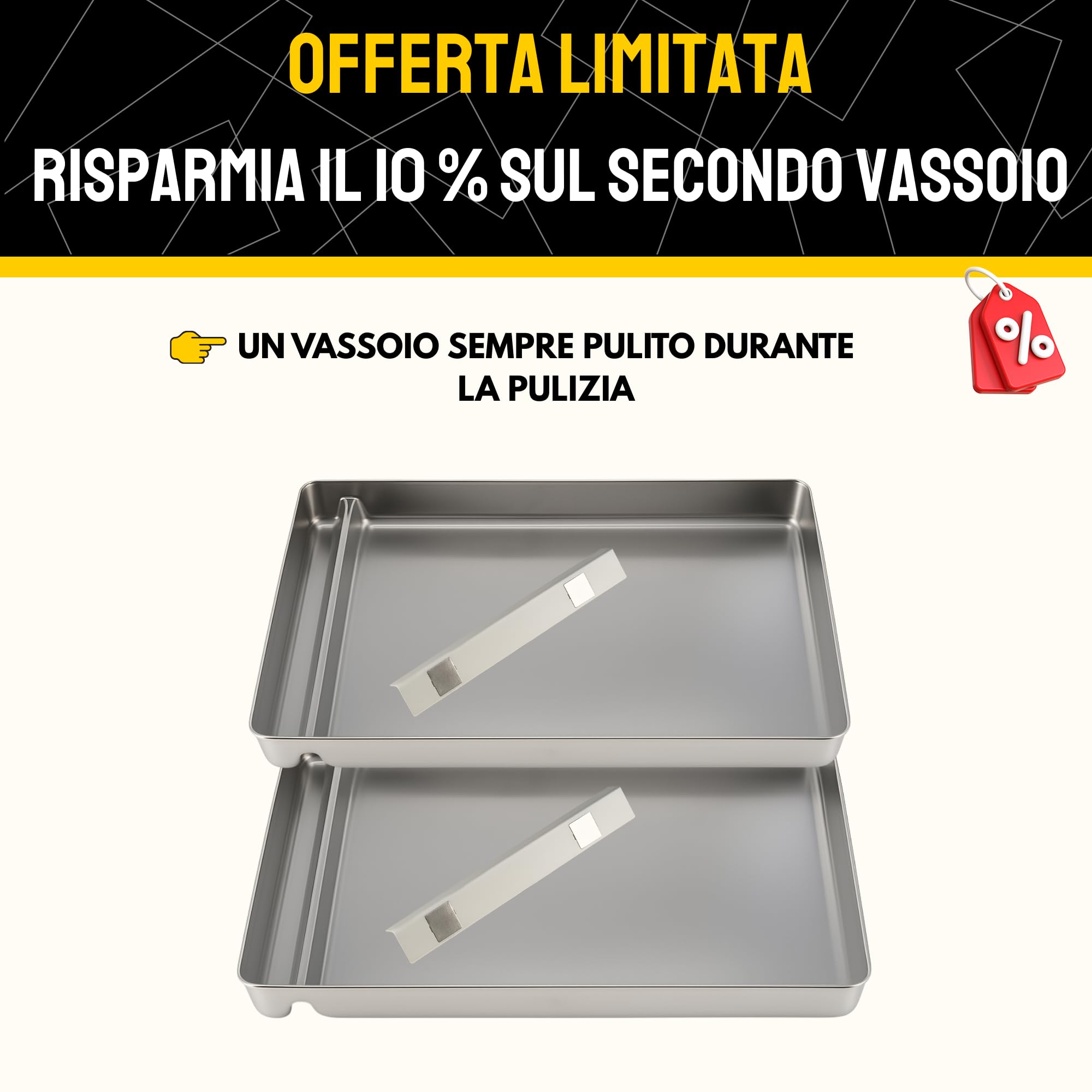 ChatMignon® – Cassetta Igienica Riutilizzabile in Acciaio Inox 304, Compatibile con Pet-Safe Scoop-Free, Ultra Resistente, Anti-Odori & Macchie, Ecologica, Angoli Arrotondati