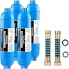 Lifefilter RV Inline Water Filter, NSF Certified, Reduces Chlorine, Bad Taste&Odor, Dedicated for RVs and Marines,4 Pack Drinking Filter with 2 Flexible Hose Protector