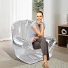 Inflatable Chair – Blow Up Sofa Furniture for Adults, Transparent Comfortable Lounge Seat Cushion, Lightweight Portable Air Couch Design, Outdoor Seating for Lawn, Balcony, Poolside