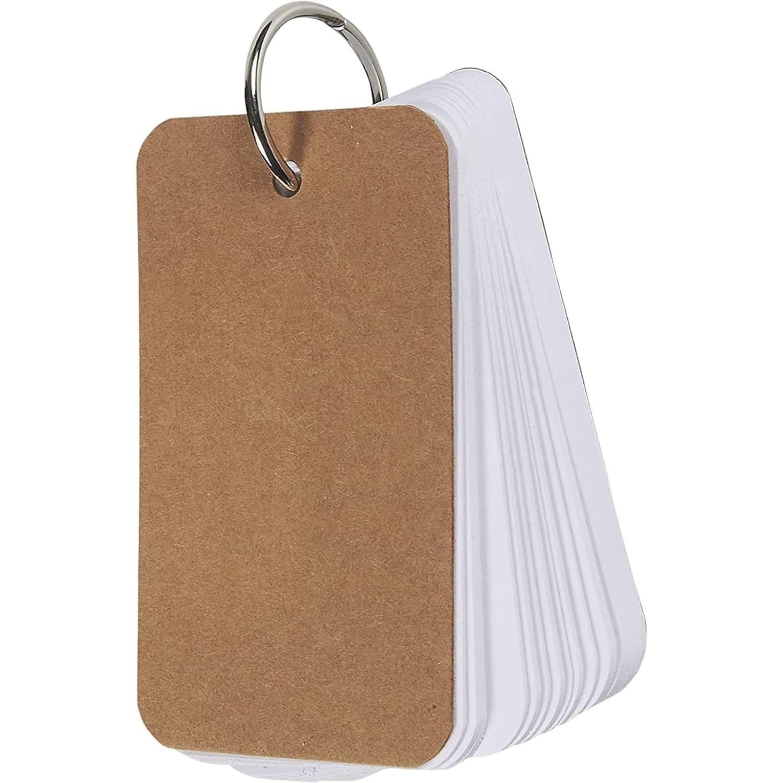 Lot de 32 cartes flash vierges avec anneaux pour étudier avec 50 feuilles chacune, 250 g/m² (5,6 x 8,9 cm)