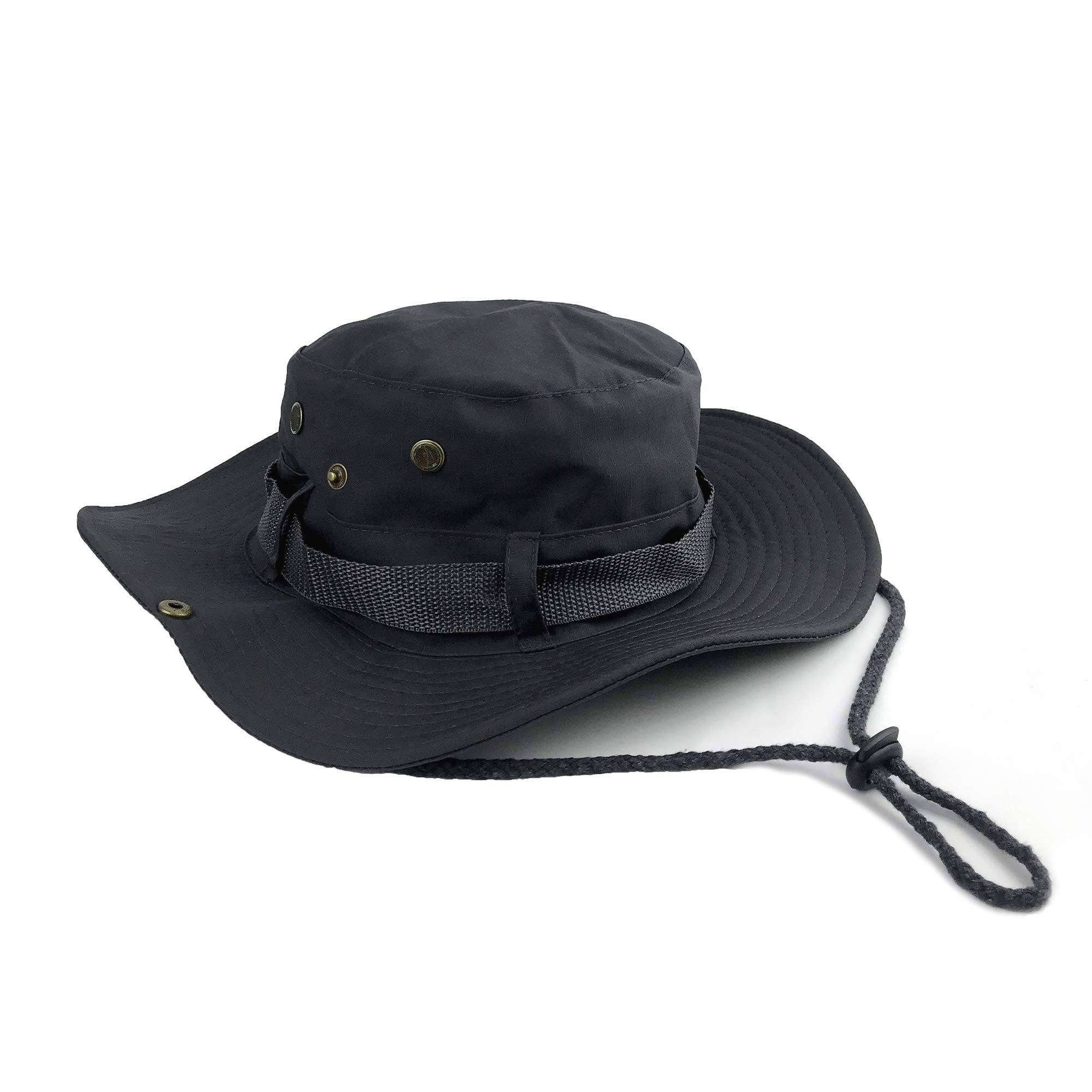 BEISIJIA Wide Brim Fishing Hats Sun UV Protection Outdoor Bucket Hat Windproof Boonie Hat Sun Hat for Men Women Grey