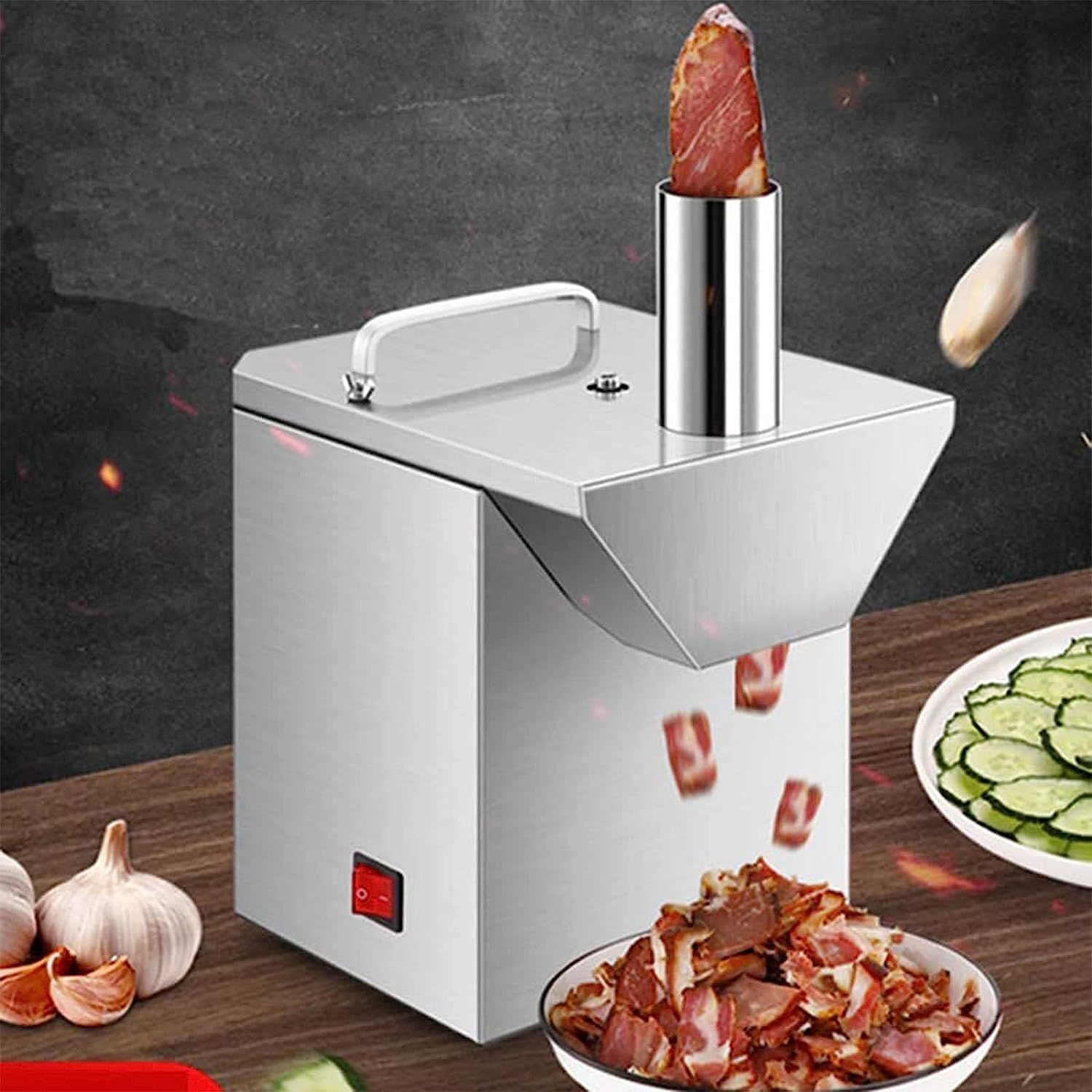 Vegetable Slicer,Electric Vegetable Cutter, 200W Commercial Electric Vegetable Cutter