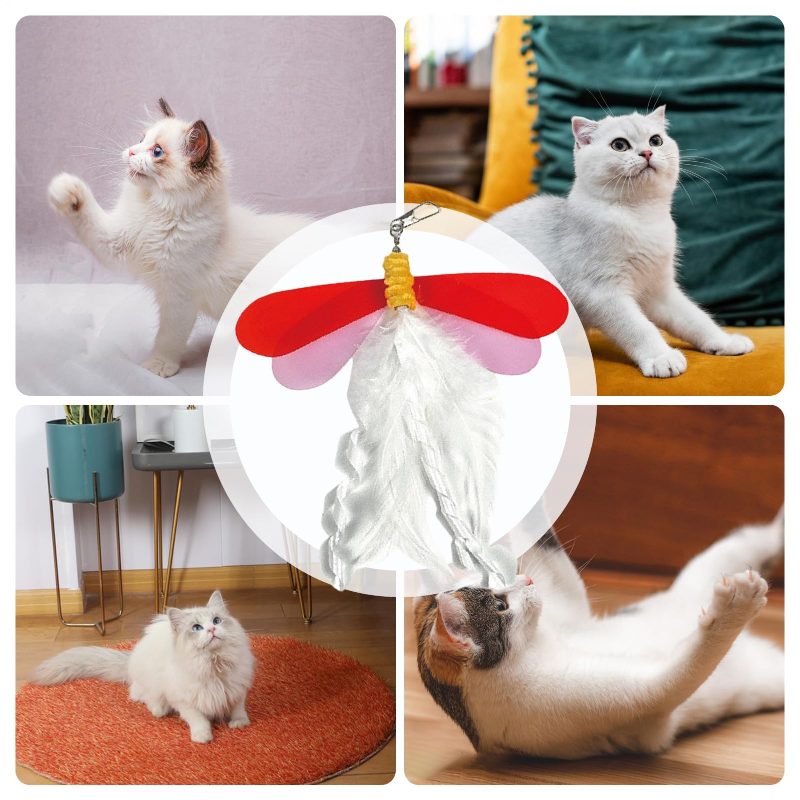 Katzen Spielzeug Stab - Lockstab Für Körperliches Training In | Libellenform - Katzenstab Spielzeug | Für Die Unterhaltung Von Kätzchen Mit Haustierzubehör Für Den Innen- Und Außenbereich I