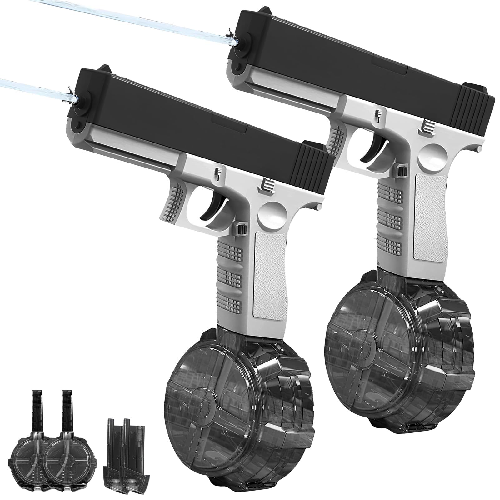 Pistola de Agua Eléctrica,2 Piezas Potente Pistola de Agua,Water Gun,Pistola de Agua de Juguete,Juguetes de Piscina,Summer Pool Beach Party Toys,para Playa,Exteriores,Verano,Piscina