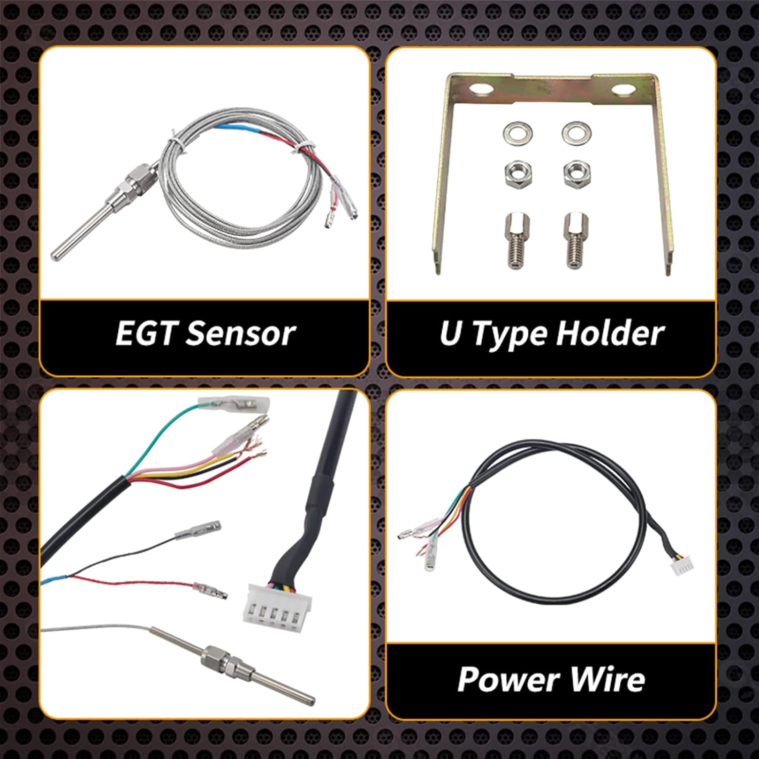 Exhaust Gas Temperature Gauge, 7 Color Series 0-1500°F Pyrometer EGT Gauge for Diesel Trucks - LED Light Digital Readouts 2-1/16" 52mm
