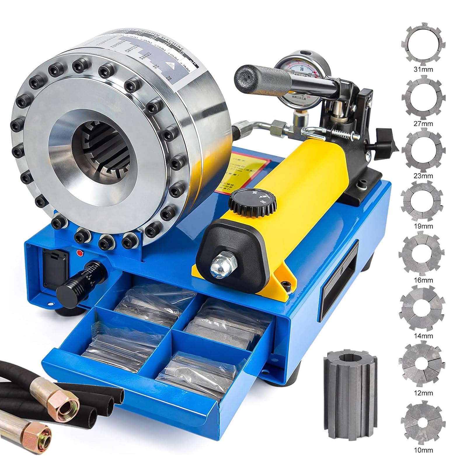 Amazon | 手動油圧圧着機 8セットの金型が付属し 手動収縮機