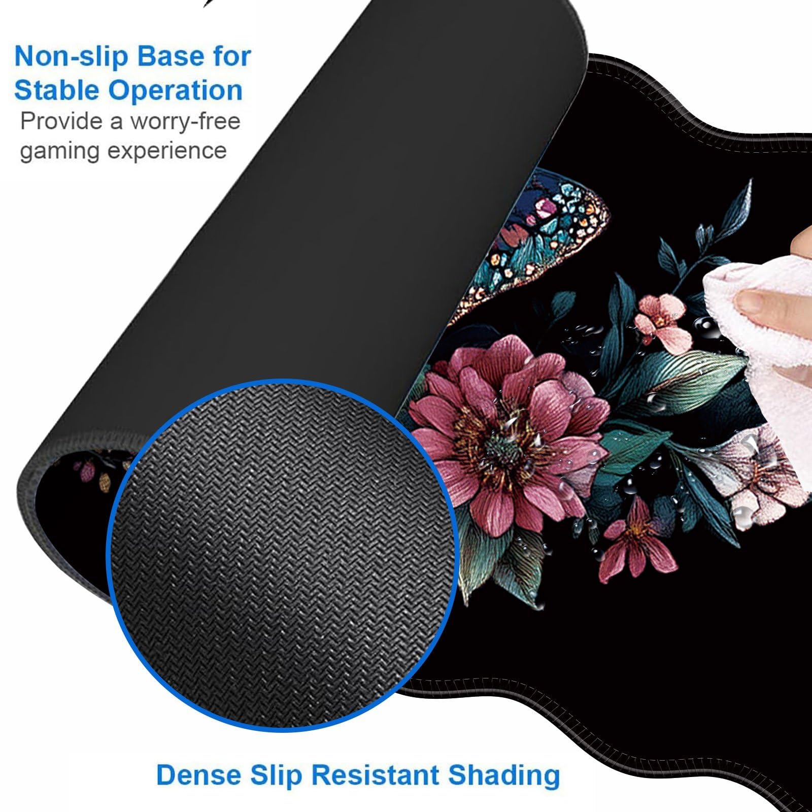 Gaming Mouse Pad Wrist Rest Set - Ergonomic Comfort -4