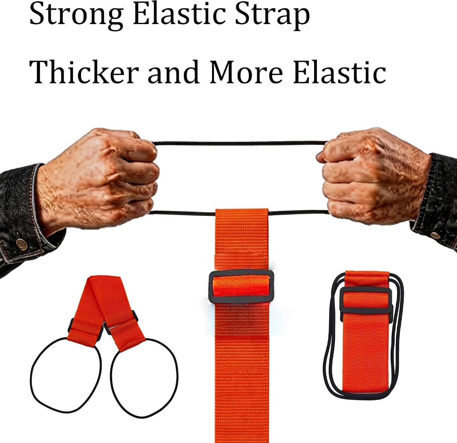 2PCS Orange Adjustable Luggage Connector Straps for Suitcases image 4