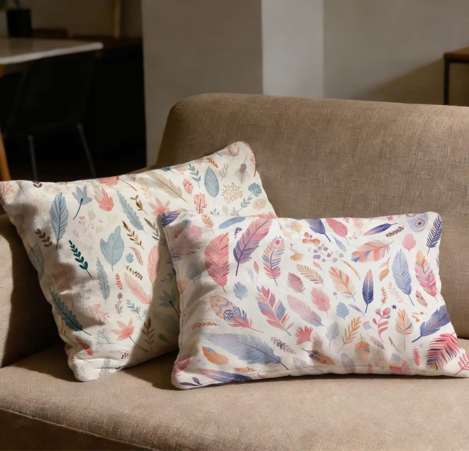 Taie oreiller 60x90 velours housse de coussin rectangulaire avec fermeture éclair lot de 2