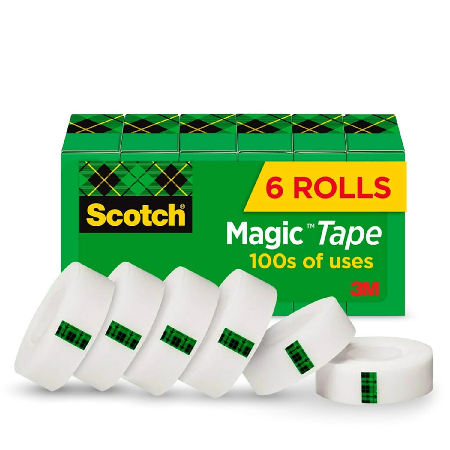 Scotch® Magic™ 810 Tape, 3/4" x 800", Pack of 6 Rolls