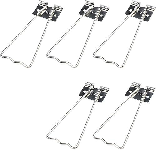 MY MIRONEY Paquete de 5 caballetes con tornillos para marcos de fotos, tono plateado