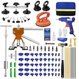 97pcs Dent Puller Kit, Car Dent Puller for Dent Removal, Paintless Dent Removal Kit with Golden Lifter, Bridge Puller, Slide Hammer T-Bar, Dent Remover Tool for Car Refrigerator Door Ding Repair