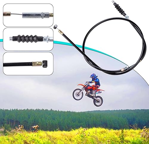 Miniatura 6 de Palanca de embrague izquierda para manillar de 78 pulgadas y cable de embrague de 39 pulgadas con ajustador compatible con motocicletas de motocross