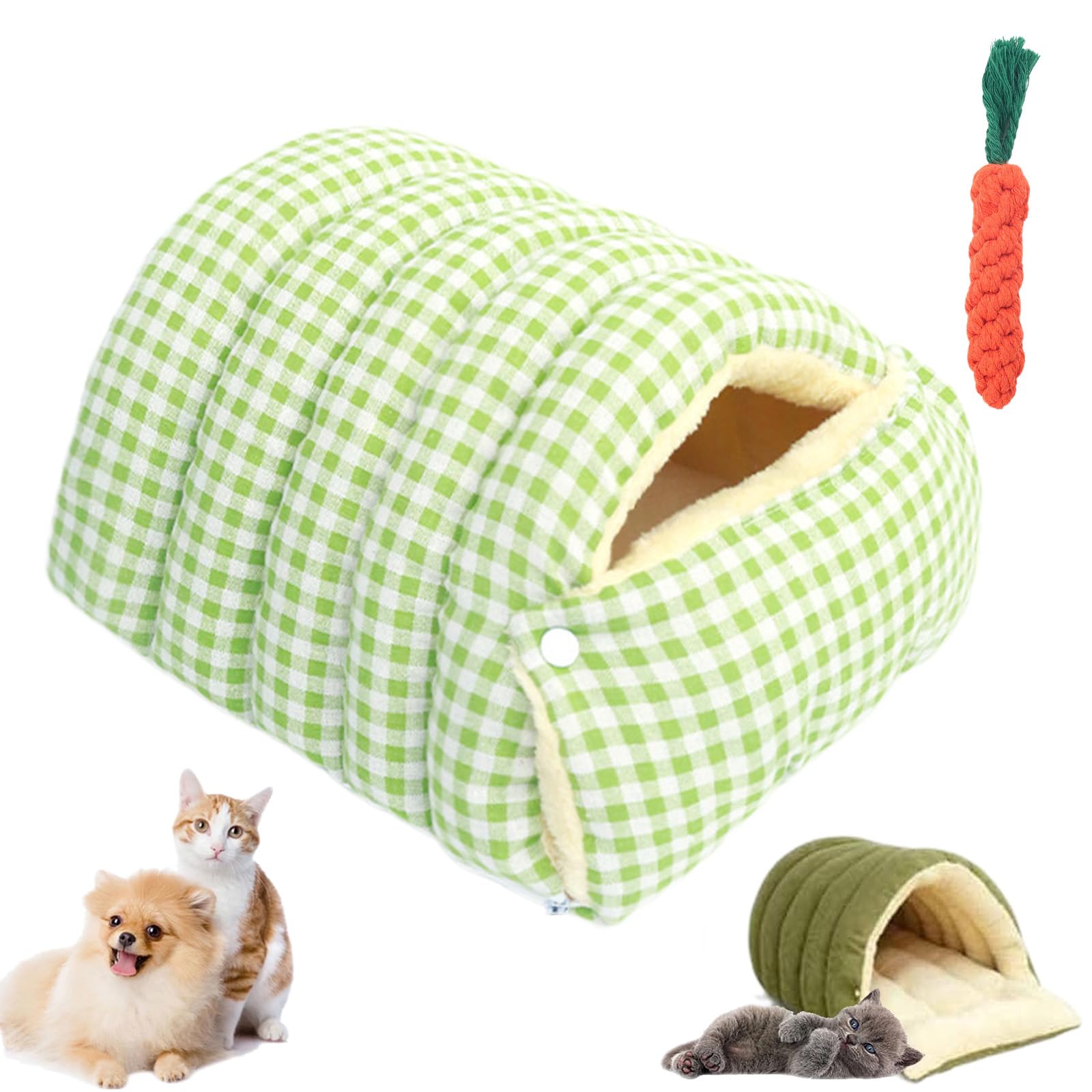 Cozy Monster Cat Bed, Indoor Cats Bed – Cave Style Cozy Hideaway, Cat Cave Tent with Removable Cushion, Dual-Purpose Dog Nests, for Cats, Small Dogs (C,L:57 * 37 * 28cm)